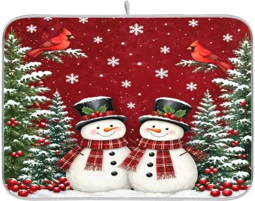 Vista 23 de Tapete de secado de platos de otoño de calabaza y arce de 16 x 18 pulgadas, absorbente para platos de otoño, protector para cocina de secado rápido