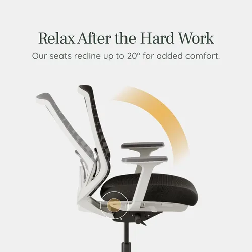 Vista 7 de Silla ergonómica Branch - Una silla de escritorio versátil con soporte lumbar ajustable, respaldo de malla transpirable y ruedas suaves - Grafito