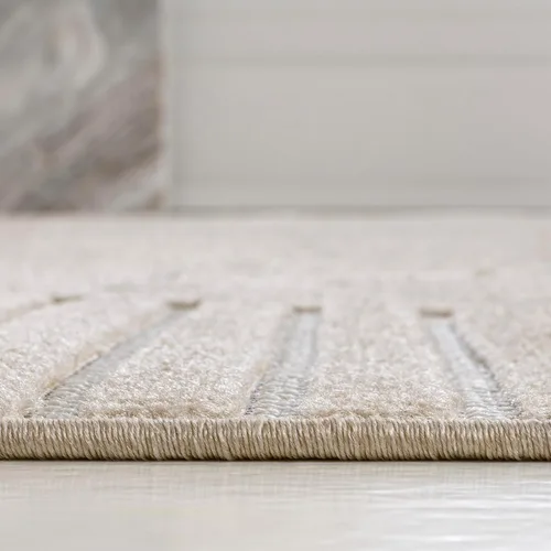 Vista 5 de JONATHAN Y Nordby - Alfombra de tiras arqueadas de alto a bajo, para interiores y exteriores, 2x8, Beige/Crema, para patio, patio trasero, sala