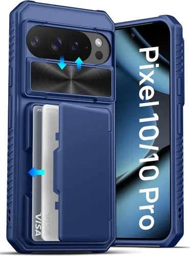 Vista 14 de ATATOO Funda tipo cartera para Google Pixel 10 Pro XL, tarjetero integrado (3-5 tarjetas) [bloqueo RFID] y cubierta de cámara deslizante, protección