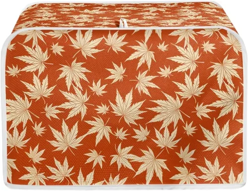 Vista 38 de Cubierta acolchada de poliéster para tostadora de tablero de madera de girasol para tostadora de dos rebanadas, protección contra el polvo