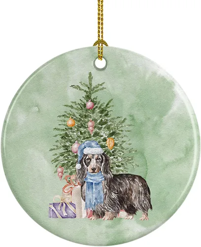Vista 27 de Caroline's Treasures Bulldog, Bulldog inglés #2 y árbol de cerámica adorno colgante para árbol de Navidad, decoración colgante para el hogar