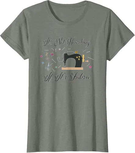 Vista 18 de It's Not Hoarding If Its - Camiseta de costura para acolchado, Blanco, S