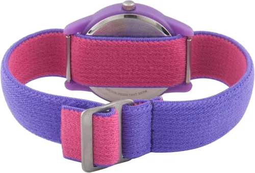 Vista 2 de Disney Princess Kids' Plastic Time Teacher Analog Quartz Nylon Strap Watch