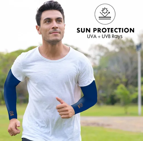 Vista 3 de TUFF - Mangas de compresión para brazos refrigerantes, mangas de brazo UPF 50 para hombres y mujeres..