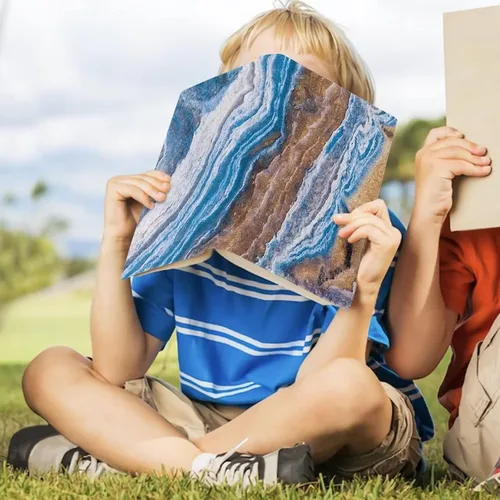 Vista 4 de Cozeyat Fundas de libro a prueba de polvo para amantes de los libros, protector de libro de texto con cinta de 9 x 11 pulgadas, fundas de libro
