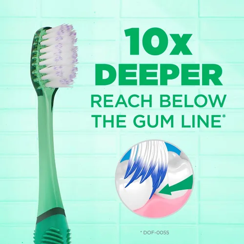 Vista 4 de GUM Technique Deep Clean Cepillo de dientes - Compacto suave - Cepillos de dientes suaves para adultos con encías sensibles - Cerdas extra finas, 1