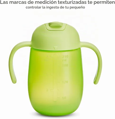 Vista 2 de Munchkin Simple Clean - Vaso para beber para niños de 6 meses, asas de transición, vaso a prueba de derrames para bebés y niños pequeños de 6 meses