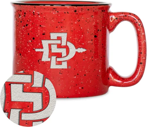Vista 55 de Rico Industries NCAA Speckle 12oz Laser Engraved Campfire Mug