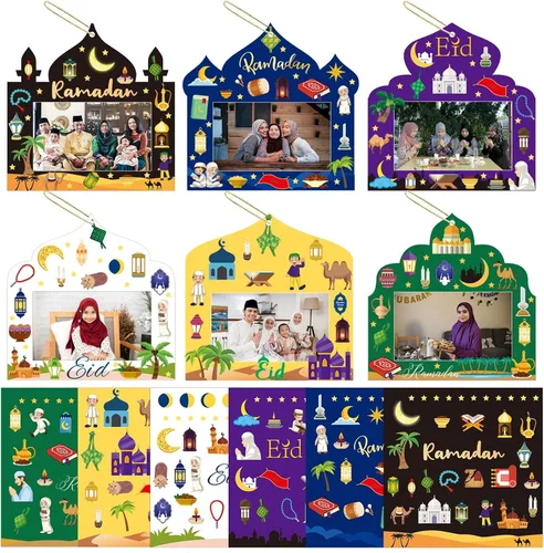 Vista 10 de NOVWANG Adornos de Fotos de Navidad, 30 Piezas de Marcos de Fotos Colgantes de Navidad con 30 Hojas de Pegatinas, Adornos de Fotos, Decoraciones