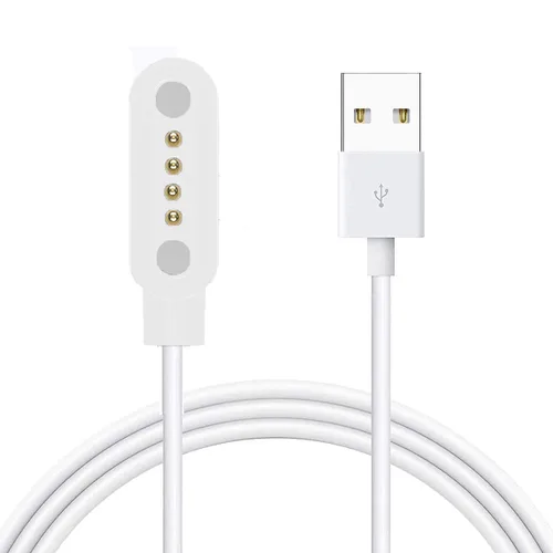 Vista 8 de Lamshaw Cargador de reloj inteligente T92, cable de carga USB magnético de repuesto, cable de cargador compatible con Meet Romance T92 Smart Negro
