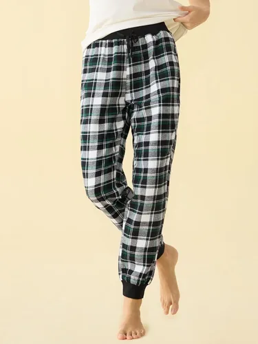 Vista 3 de Latuza Pantalones de pijama de franela de algodón para mujer