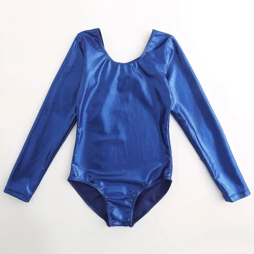 Vista 38 de AFAVOM Leotardos de gimnasia para niñas, leotardos de manga larga para niñas, brillantes y brillantes, para gimnasia, traje de ballet y danza