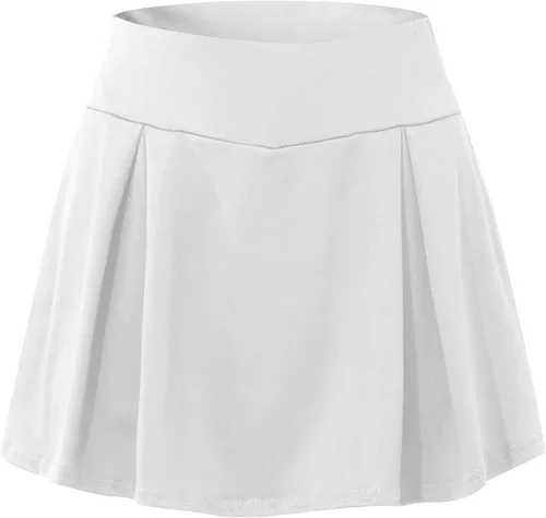 Vista 3 de OIOLOYJM Faldas de tenis para mujer, para golf, atléticas, de cintura alta, pantalones cortos de entrenamiento de verano con bolsillos
