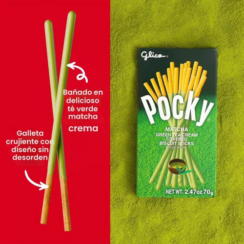 Vista 3 de Pocky - Palito de galletas, té verde matcha, 2.47 onzas (paquete de 10)