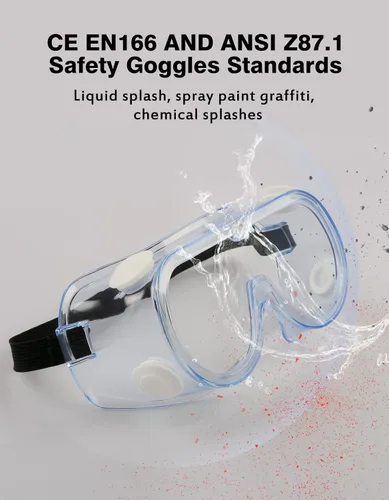 Vista 3 de MELASA Anteojos de seguridad ANSI Z87.1, antivaho gafas protectoras de laboratorio, gafas de protección ocular Comfortable Soft Edge Design