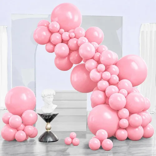 Vista 32 de PartyWoo - Globos de color nude, 140 unidades, color albaricoque, estilo bohemio, otoño, diferentes tamaños Albaricoque-f05