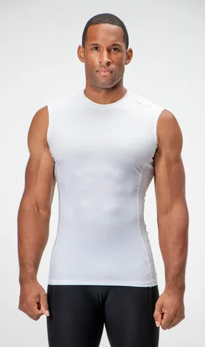 Vista 4 de DEVOPS Paquete de 3 camisas de compresión atléticas sin mangas para hombre
