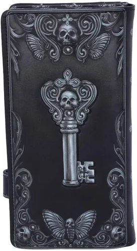 Vista 3 de Nemesis Now B5117R0 Edgar Allen Poe Nevermore Raven - Bolso de poliuretano, negro, 7.3in