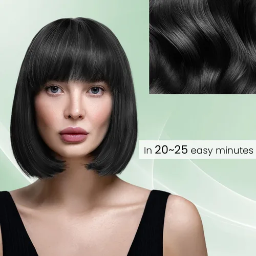 Vista 3 de KAISASA Champú de tinte para el cabello negro 3 en 1, champú