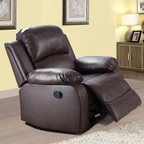 Vista 23 de Juego de sala de Estar reclinable de 3 piezas, juego de sofá reclinable Manual para conjunto de muebles de sala de Estar, con consola de Rojo
