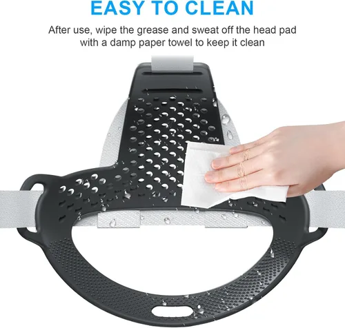 Vista 4 de VR Head Strap Pad for Quest 3 Headset Accessories, TPU Head Strap Cushion for Quest 3 Head Strap, Bracket for The Back of The Head Headstrap (Black)