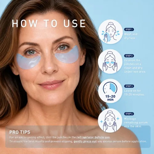 Vista 5 de Enaskin Naturals Parches debajo de los ojos para ojos: 30 pares de mascarillas de gel de ojos de colágeno de retinol - Reduce las arrugas hinchadas