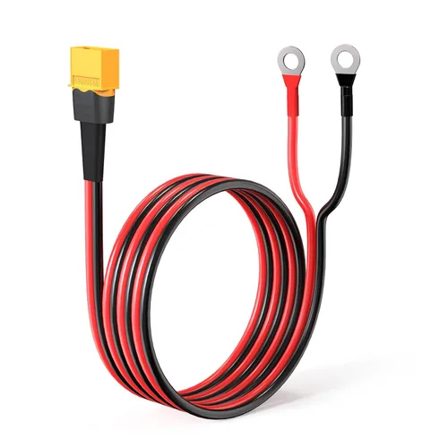 Vista 8 de ELFCULB Cable Terminal XT60 a Anillo O, Cable Conector Hembra XT60 de 10AWG a Anillo O con Cable Puro Estañado para Batería RC Solar Estación