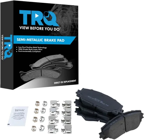 Vista 144 de TRQ Pastillas de freno delanteras semi metálicas compatibles con Ford Expedition 2018-2021 F-150 2018-2020 Lincoln Navigator 2018-2022