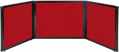 Vista 15 de Versare Pantalla plegable de mesa Partición de 3 paneles Divisor de espacio de trabajo portátil ligero Negro 78 x 24 pulgadas