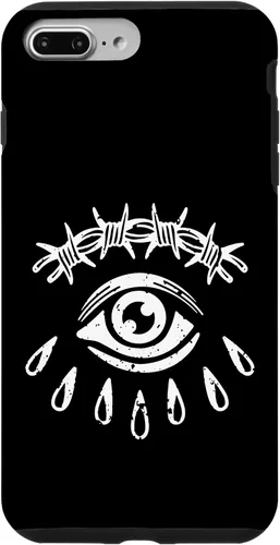Vista 9 de iPhone 14 alambre de púas ojo gótico grunge punk alternativa tatuaje flash caso