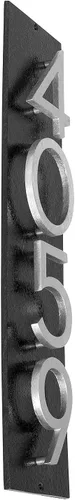 Vista 9 de Montague Metal Products Placa de dirección vertical de 4 pulgadas flotante con números de casa, aluminio, fácil de instalar, vertical, 4 dígitos