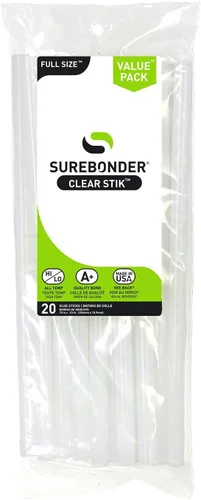 Vista 8 de Surebonder Barras de pegamento caliente transparentes multiusos de tamaño completo de 10 pulgadas, paquete de 20