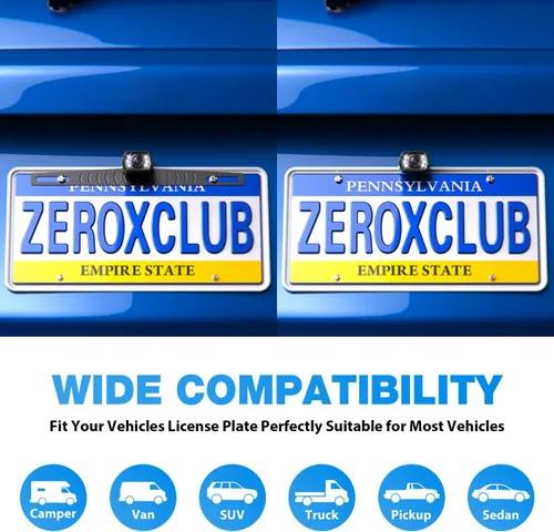 Vista 4 de ZEROXCLUB Kit de cámara de respaldo con cable con monitor de 7 pulgadas, pantalla HD 1080P para automóvil, camioneta, SUV, furgoneta, RV, visión