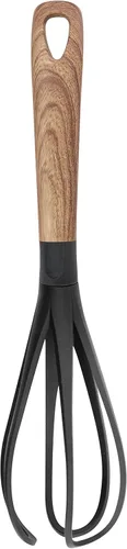 Vista 3 de Utensilios de cocina antiadherente de 13 pulgadas con mango de madera, diseño único, resistente al calor, pinzas giratorias, espátula, cuchara
