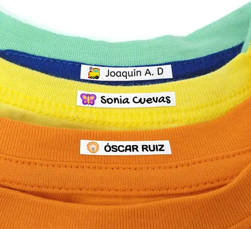 Vista 5 de 155 etiquetas de nombre personalizadas para la escuela de niños, etiquetas para planchar para ropa y etiquetas con nombre, etiquetas para ropa