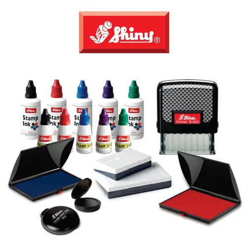 Vista 7 de Shiny AS-SHI0940188 Almohadilla grande para sellos de fieltro, cubierta plástica, S4, 5" x 7", negra