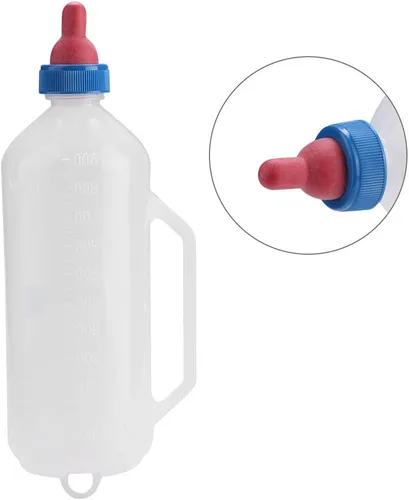 Vista 5 de Alimentador de botellas de cordero Botella de cordero huérfano 28 × 11 × 8 1 l Botella de leche de cordero Bebé Cabra Alimentador de leche