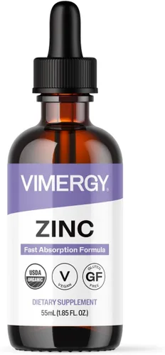 Vista 7 de VIMERGY Sulfato de zinc líquido orgánico USDA para niños, para niños y adolescentes de 1 a 18 años de edad, apoyo inmunológico de rápida absorción*