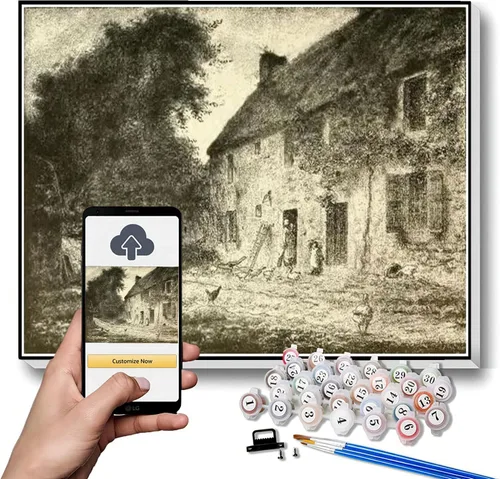 Vista 11 de Kits de pintura por números para adultos y niños, pintura de otoño por Jean-Francois Millet Arts Craft para decoración de pared del hogar