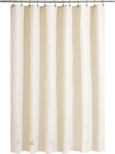 Vista 58 de Barossa Design - Forro de cortina estrecho de PEVA para ducha, con 3 imanes, impermeable, para cabina de baño pequeña, sin PVC, ojales metálicos
