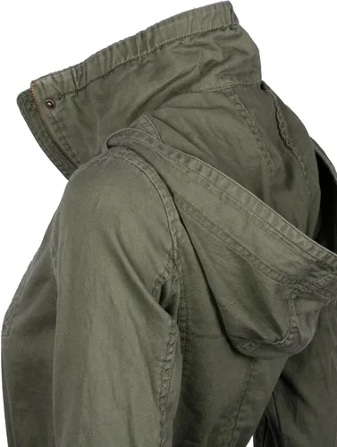 Vista 4 de Auliné Collection Chaqueta con capucha de sarga ligera y estilo militar para mujer