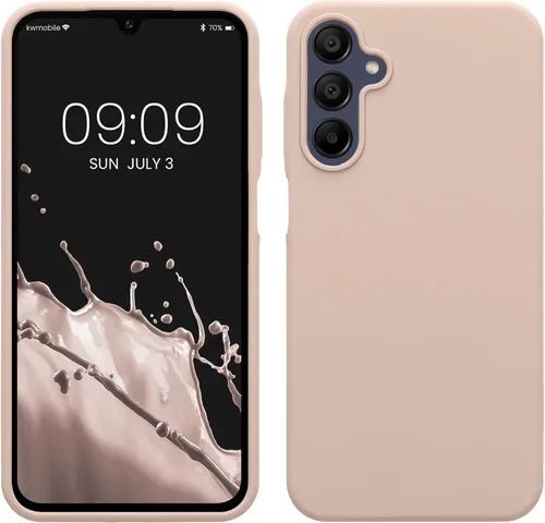 Vista 161 de kwmobile Funda Compatible con Samsung Galaxy A14 5G - Funda de teléfono de TPU y silicona con acabado suave - Verde Lima