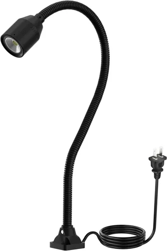 Vista 8 de Luz de Escritorio de Trabajo, Luz de Trabajo para Máquina, Luz LED Flexible de Cuello de Cisne 700 Lúmenes IP66 Resistente al Agua y al Polvo