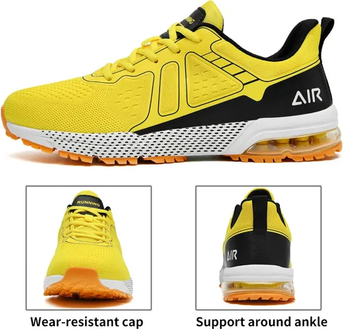 Vista 2 de Autper Mens Athletic Running Tennis Air Shoes Lightweight Breathable Fashion Sneakers for Sport Gym Work Size 7-12.5