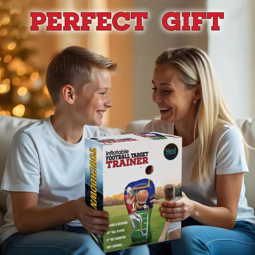 Vista 6 de Island Genius Juguete Inflable de Tiro al Blanco de Fútbol Americano y Juego para Niños de 8 a 12 Años, Receptor de 60 Pulgadas con Mini Fútbol