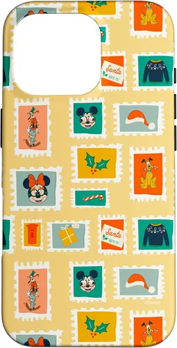 Vista 20 de iPhone 16 Disney Mickey & Minnie Mouse Holiday Christmas Santa Stamps Case
