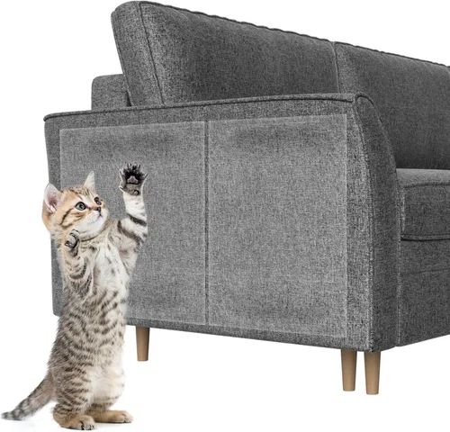 Vista 8 de Protector de muebles antiarañazos para gatos, paquete de 10, cinta disuasoria de arañazos para gatos, protector de sofá para gatos, protectores