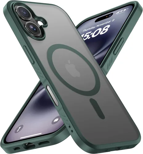 Vista 16 de CellEver Funda magnética fuerte para iPhone 15 Pro [protección de cámara] [prueba de caídas de grado militar] [compatible con MagSafe] Funda delgada