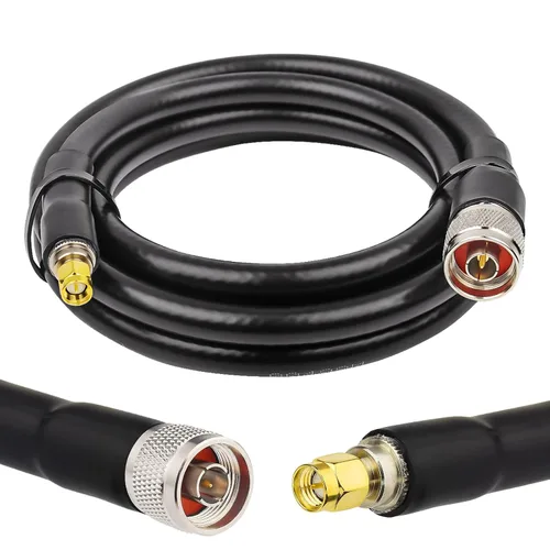 Vista 8 de XRDS -RF Cable SMA a N de 2 pies, conector N-macho a SMA-macho Cable de extensión KMR400 de baja pérdida